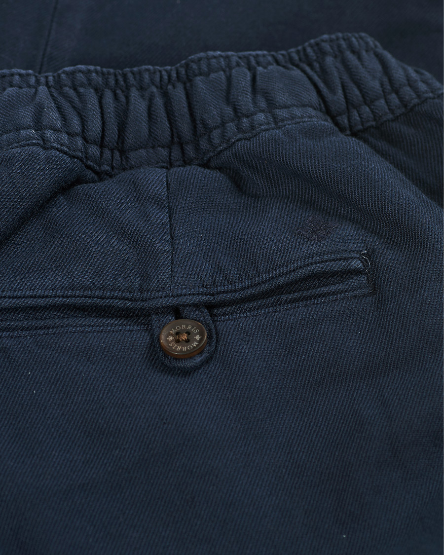 Herr | Byxor | Morris | Winward Linen Drawstring Pants Blue