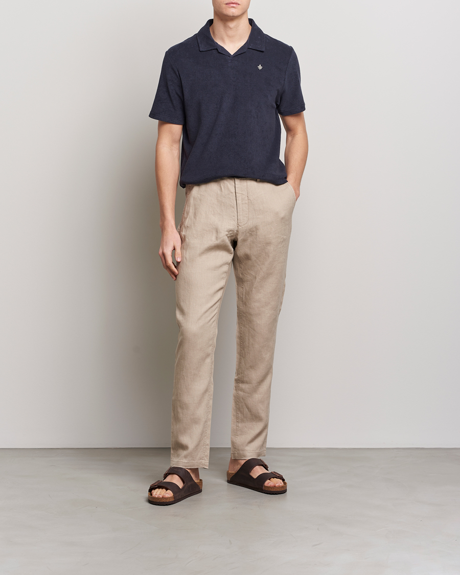 Herr | Pikéer | Morris | Delon Terry Jersey Polo Old Blue