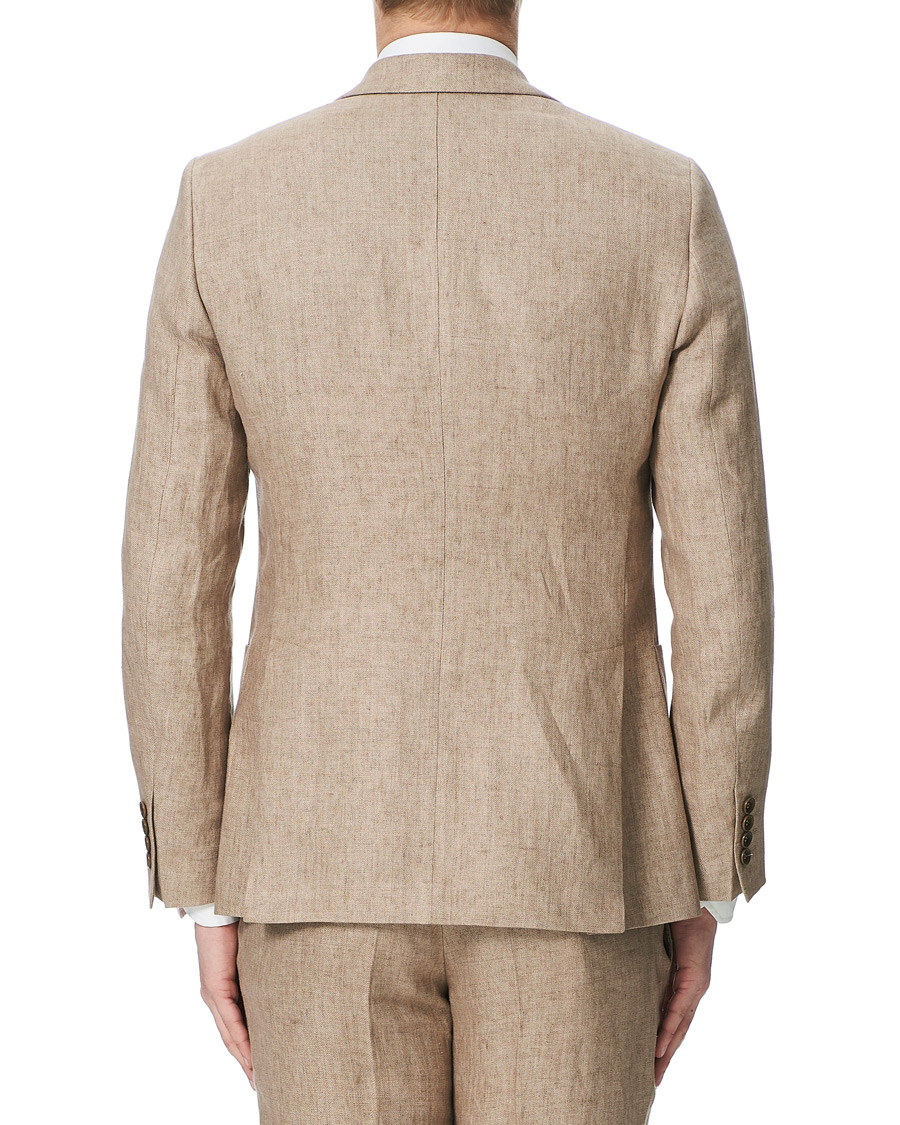 Herr | Kavajer | Morris | Sebastian Linen Patch Pocket Blazer Khaki