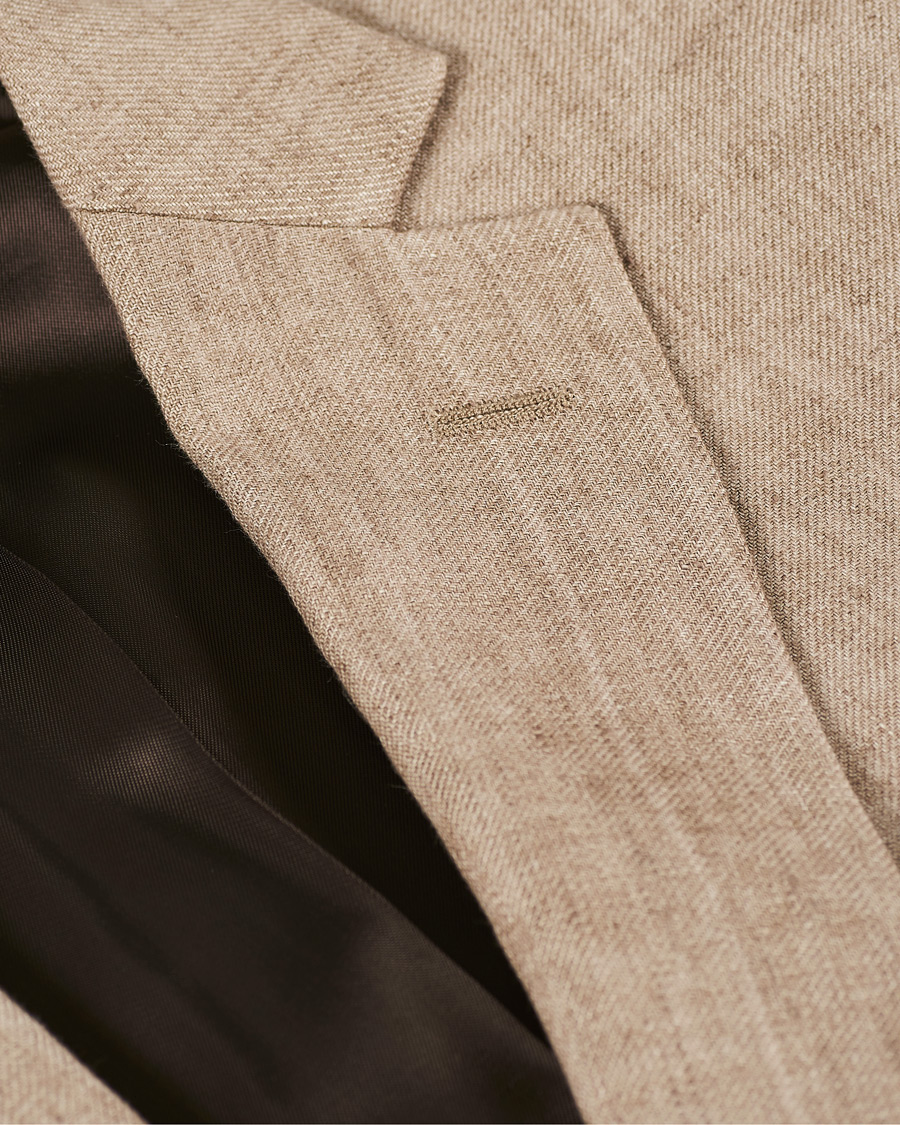 Herr | Kavajer | Morris | Sebastian Linen Patch Pocket Blazer Khaki