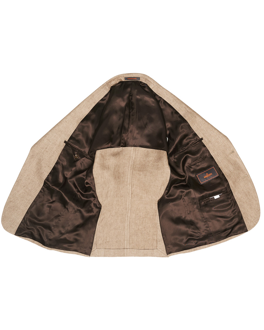 Herr | Kavajer | Morris | Sebastian Linen Patch Pocket Blazer Khaki