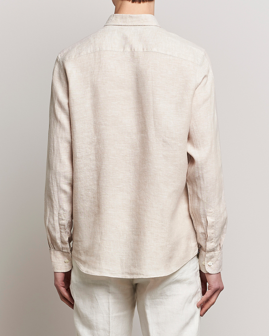 Herr | Skjortor | Morris | Douglas Linen Button Down Shirt Khaki