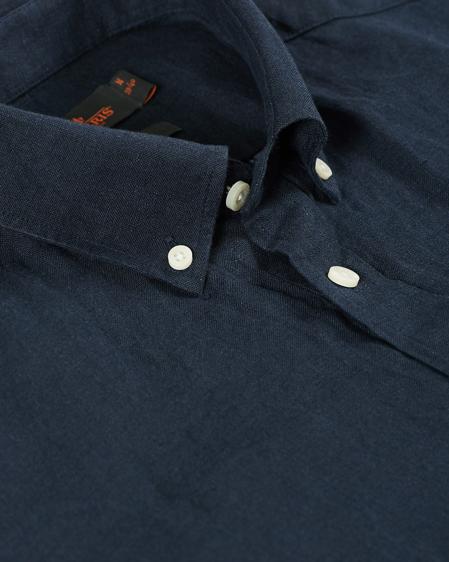 Herr | Skjortor | Morris | Douglas Linen Shirt Dark Navy