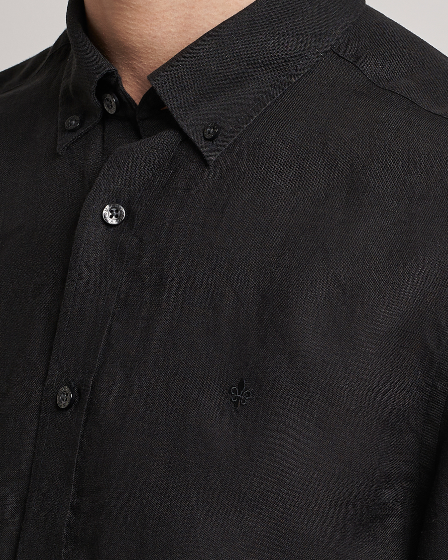 Herr | Skjortor | Morris | Douglas Linen Button Down Shirt Black