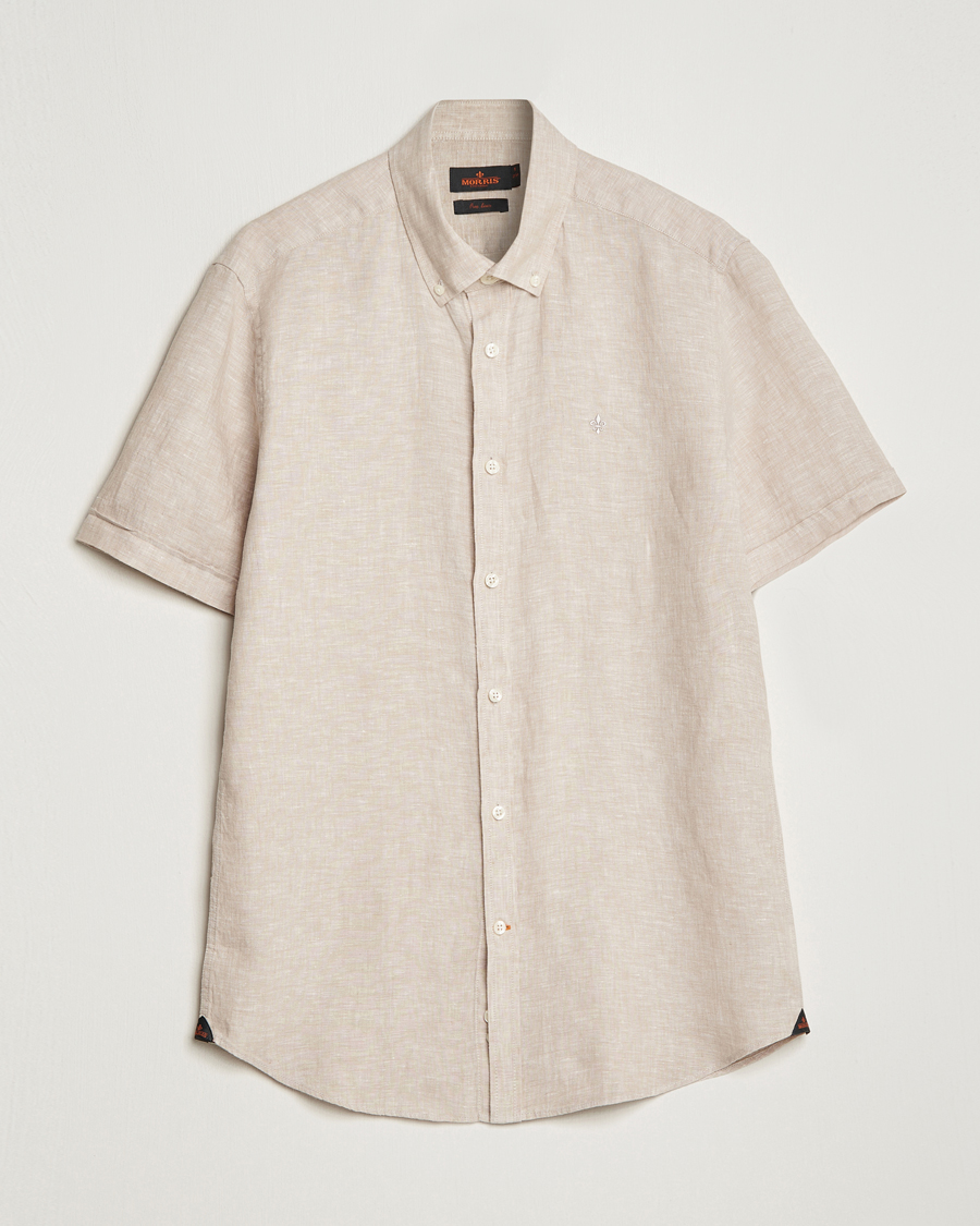 Herr | Skjortor | Morris | Douglas Short Sleeve Linen Shirt Khaki XL