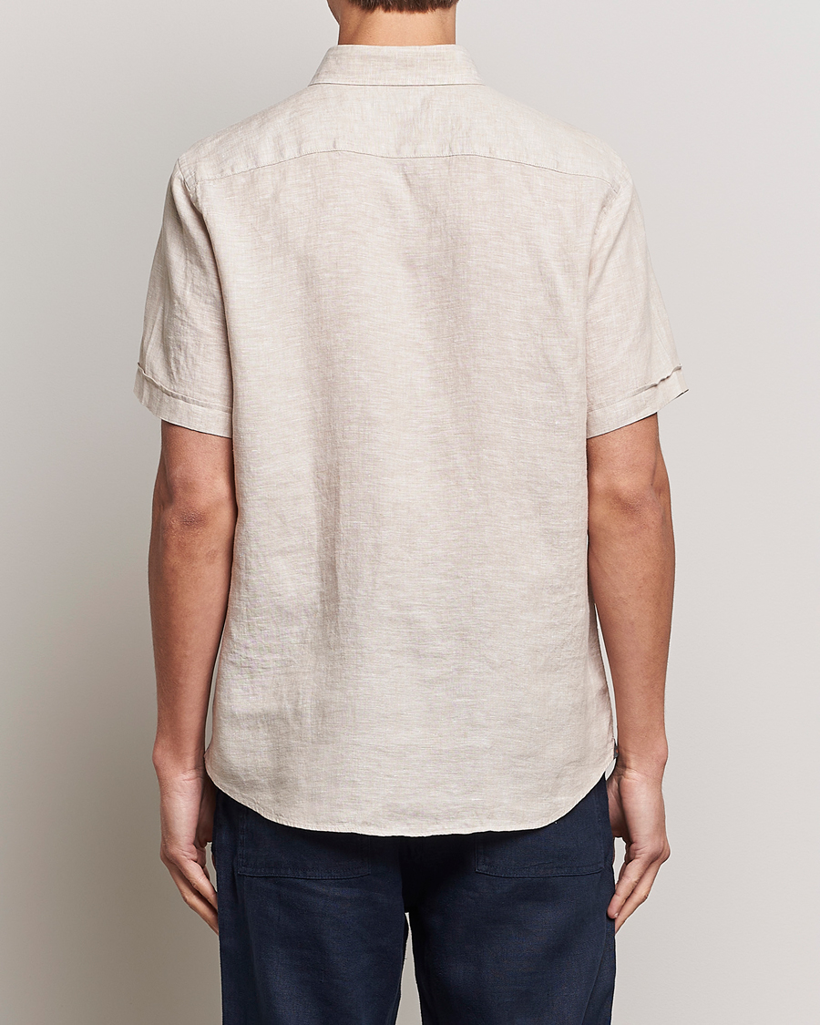 Herr | Skjortor | Morris | Douglas Linen Short Sleeve Shirt Khaki