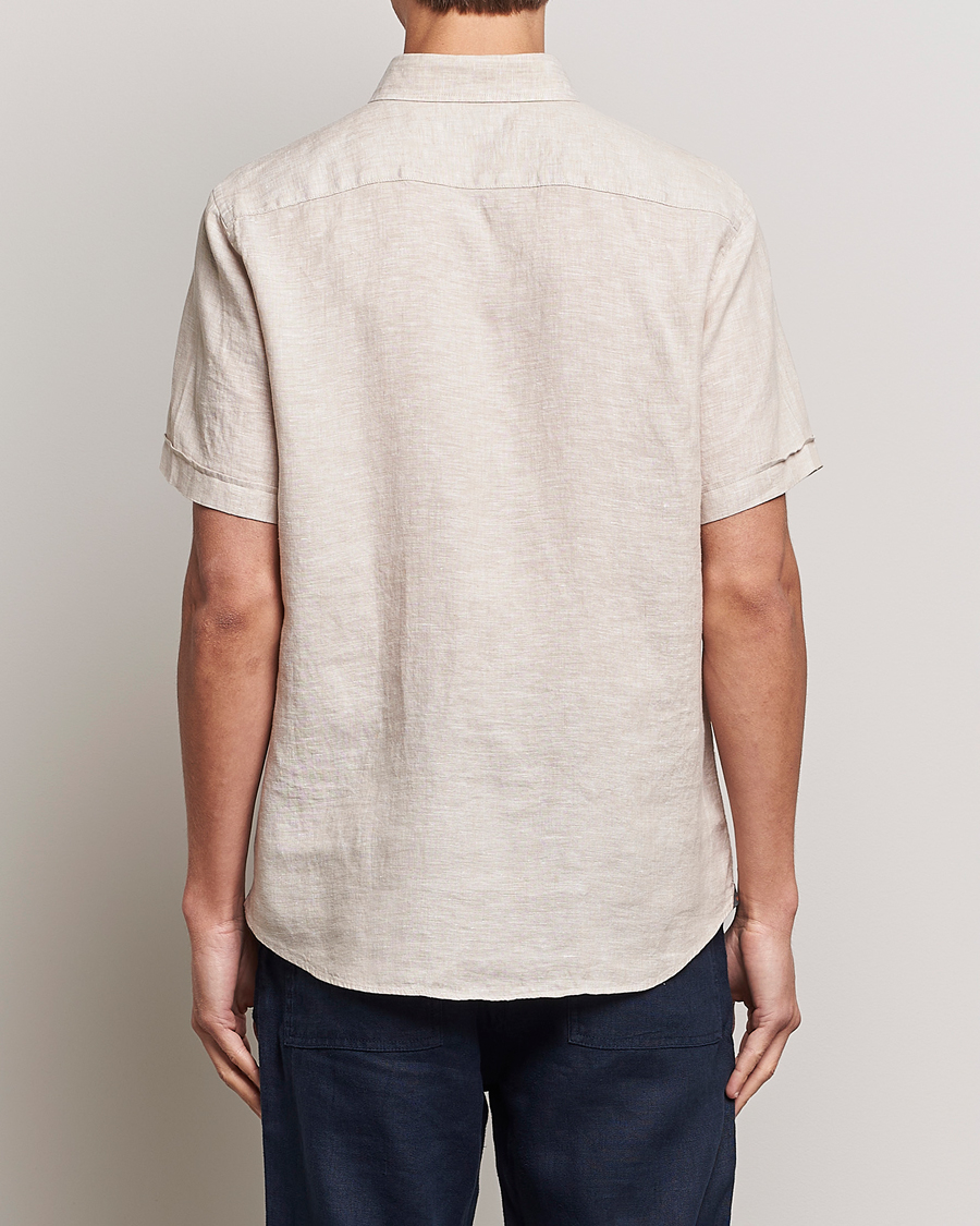 Herr | Skjortor | Morris | Douglas Short Sleeve Linen Shirt Khaki XL