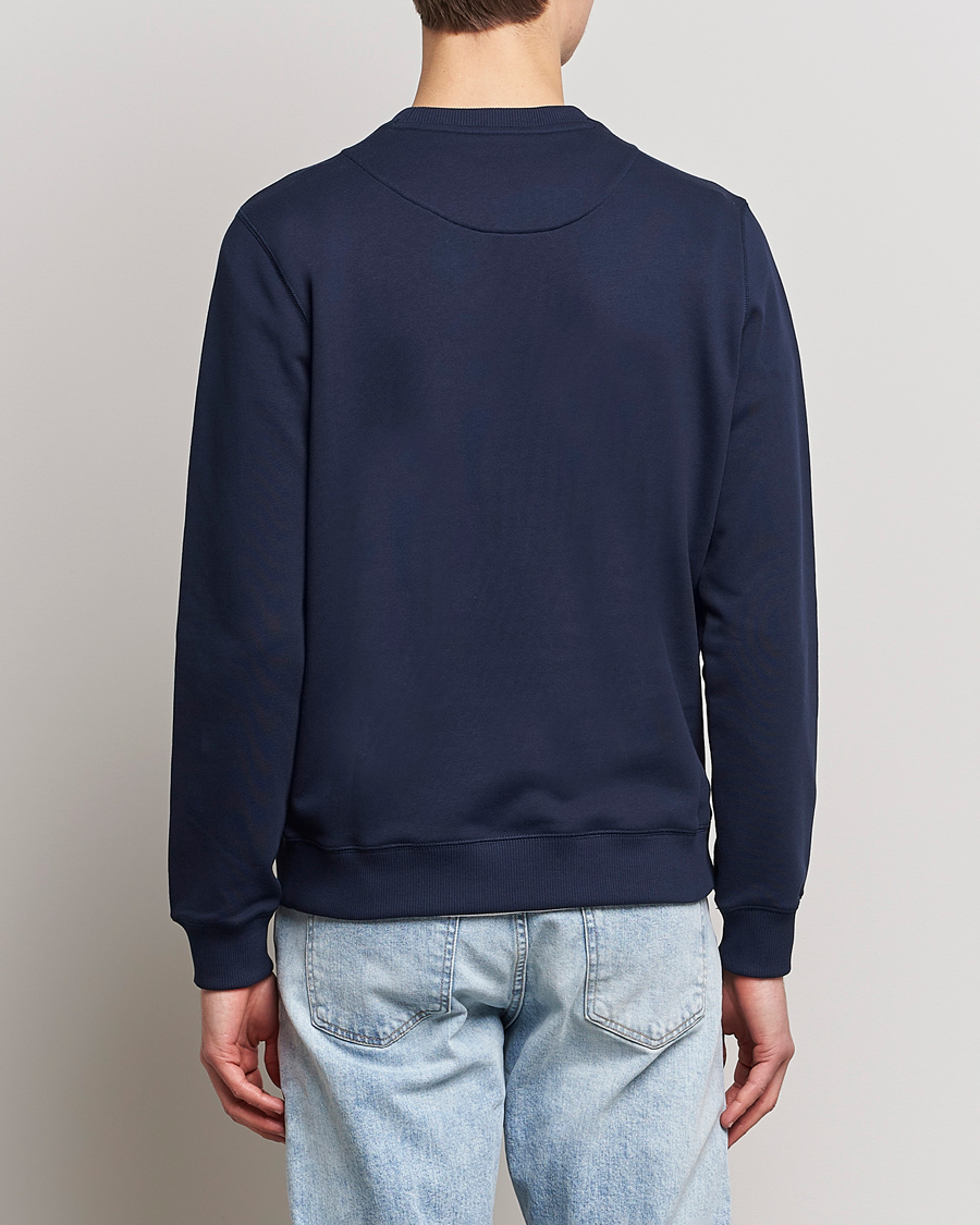 Herr | Tröjor | Stenströms | Cotton Collage Crew Neck Navy