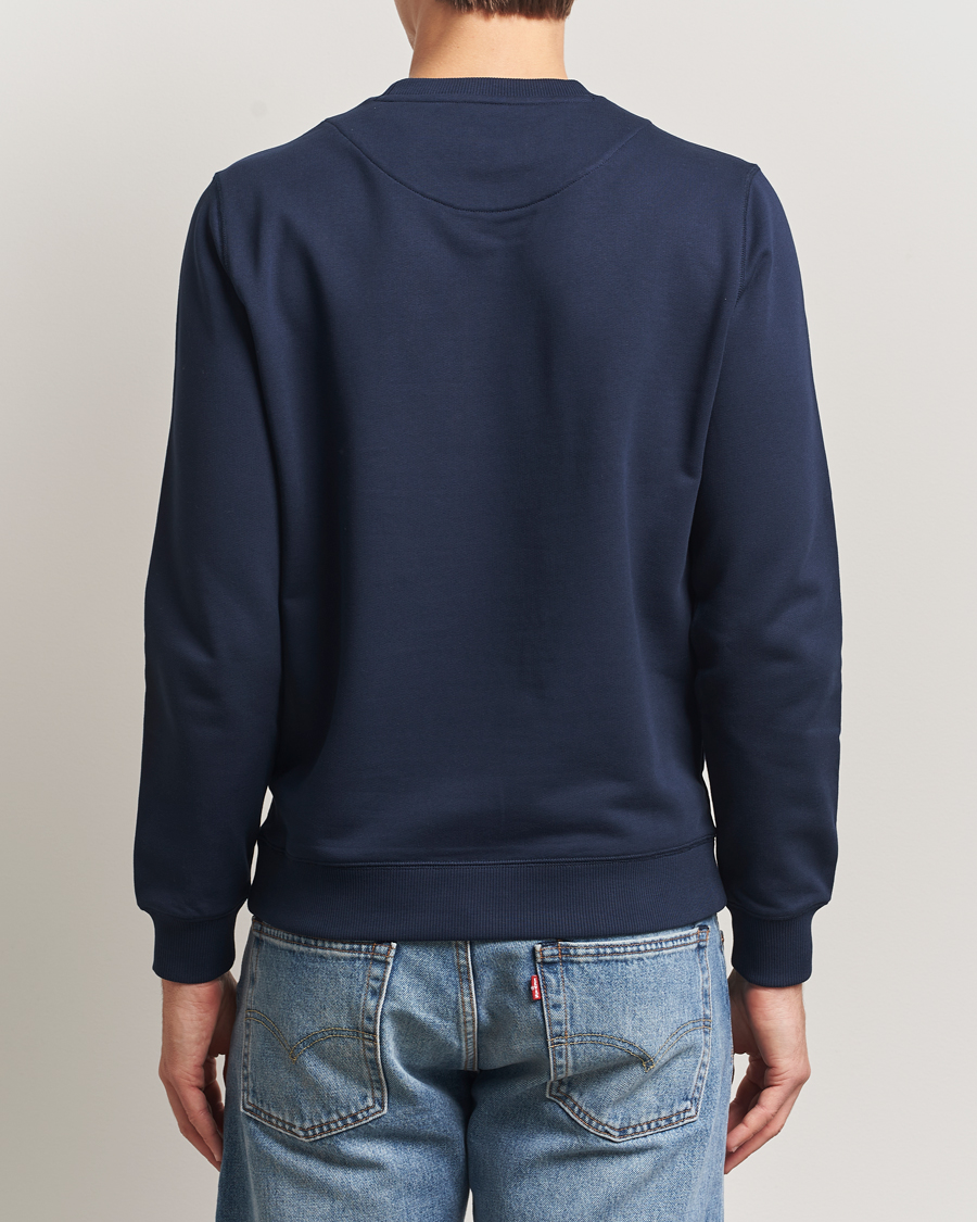 Herr | Tröjor | Stenströms | Cotton Collage Crew Neck Navy