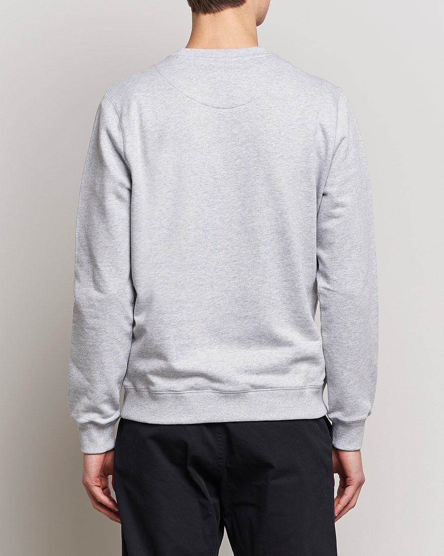 Herr | Tröjor | Stenströms | Cotton Collage Crew Neck Grey Melange