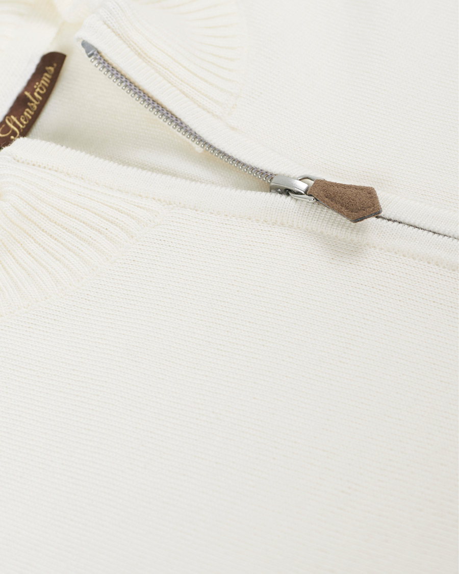 Herr | Tröjor | Stenströms | Merino Half Zip Cream