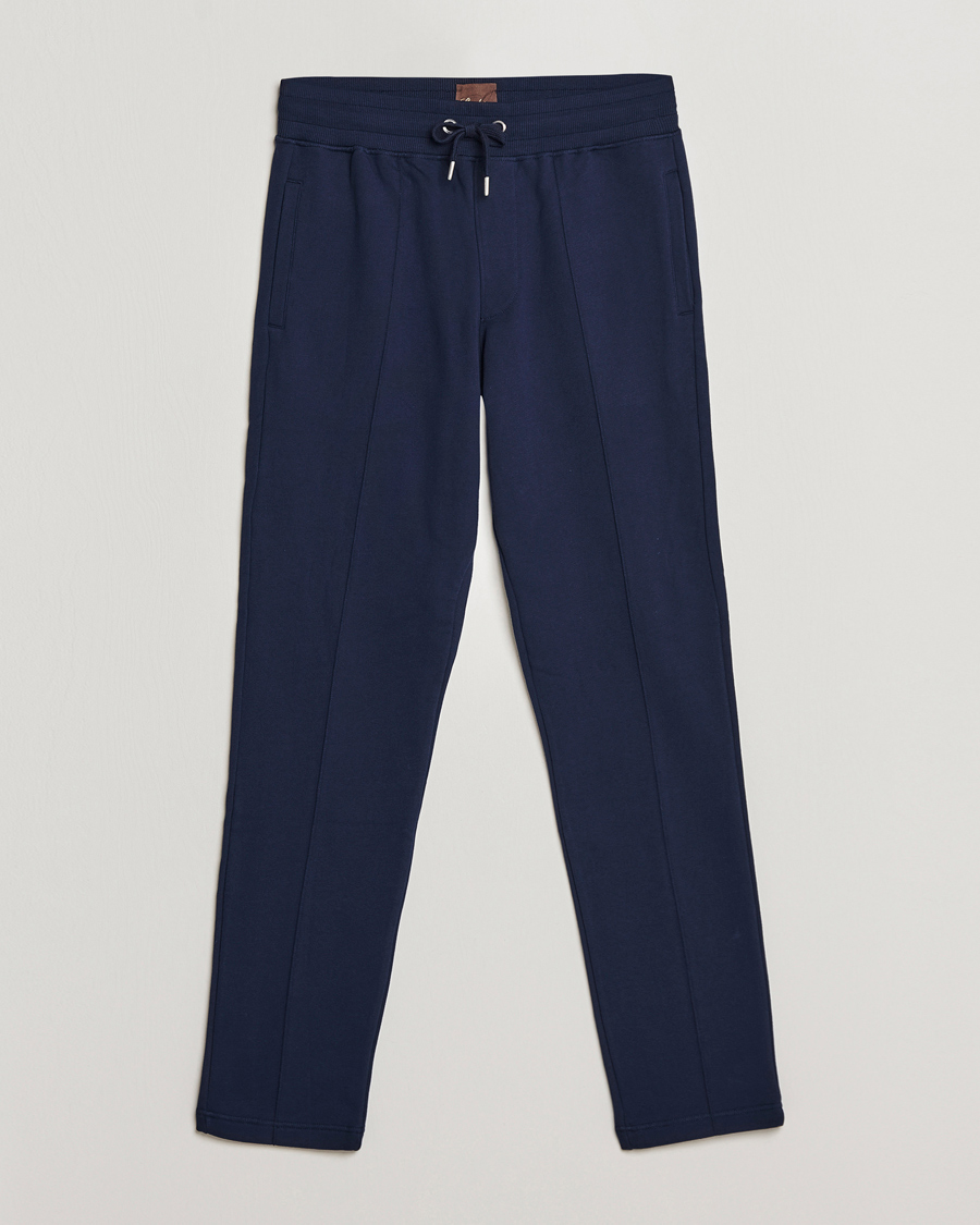 Herr | Byxor | Stenströms | Cotton Jersey Pants Navy