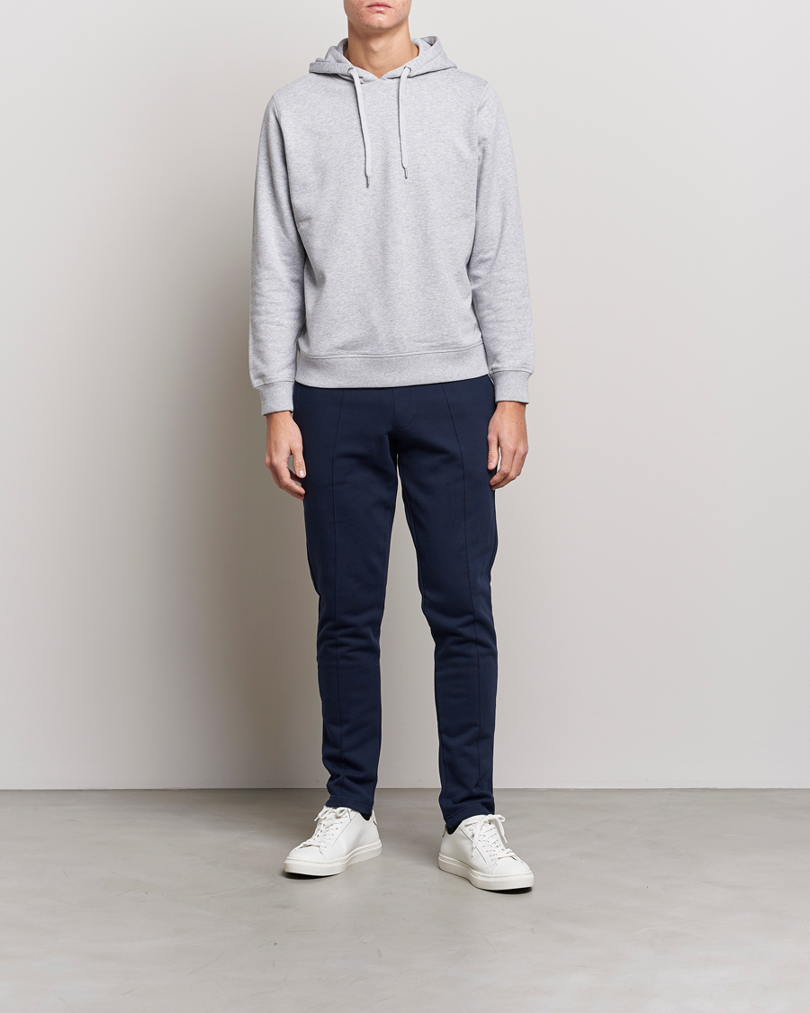 Herr | Byxor | Stenströms | Cotton Jersey Pants Navy