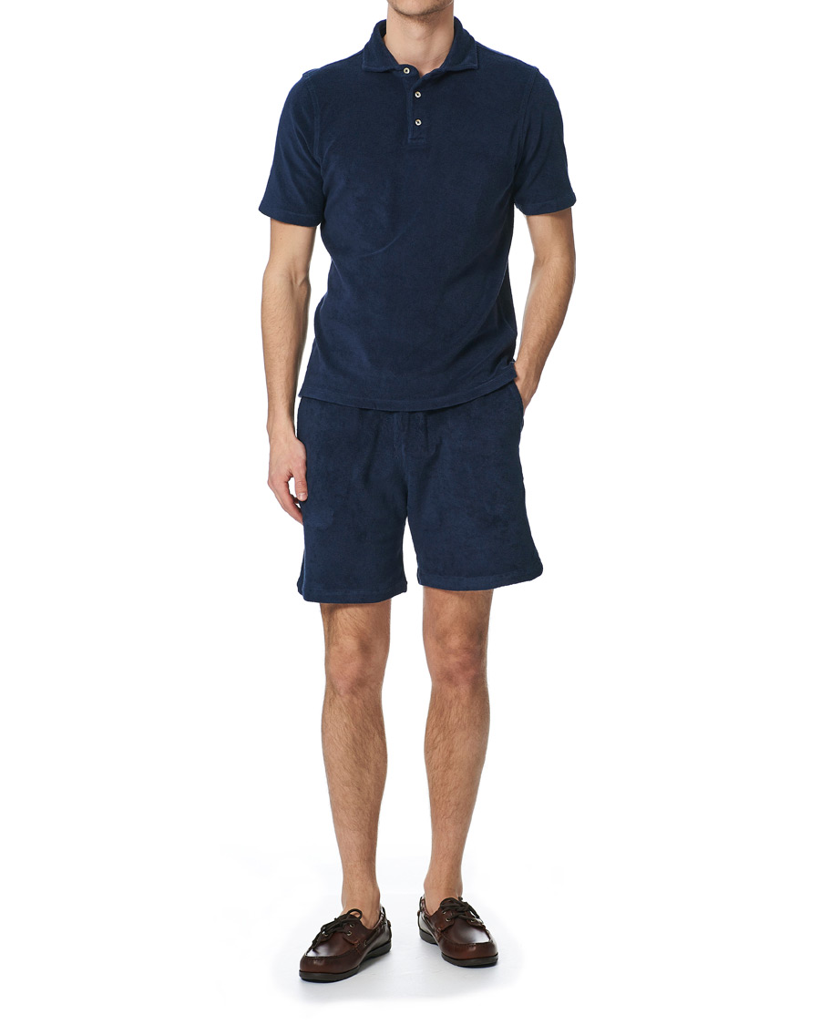 Herr | Shorts | Stenströms | Towelling Cotton Shorts Navy