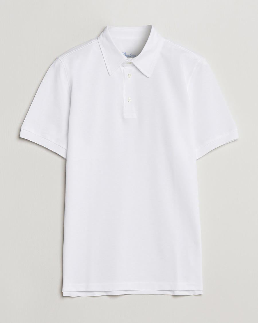 Herr | Pikéer | Stenströms | Cotton Polo Shirt White