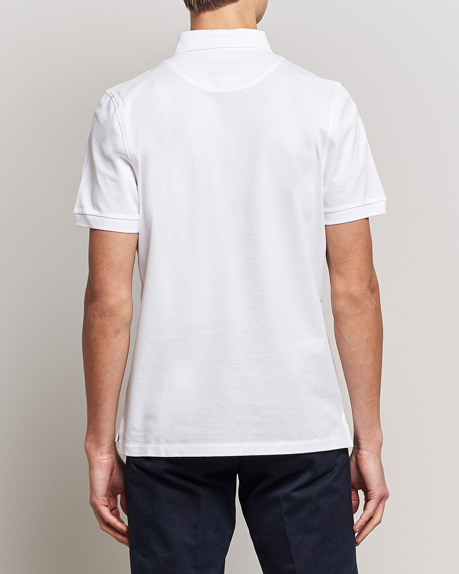 Herr | Pikéer | Stenströms | Cotton Polo Shirt White