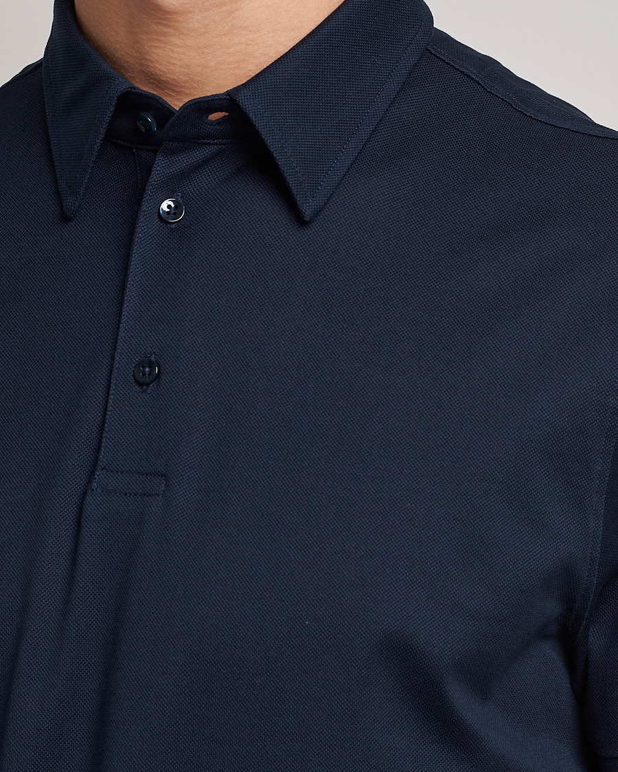 Herr | Pikéer | Stenströms | Cotton Polo Shirt Navy