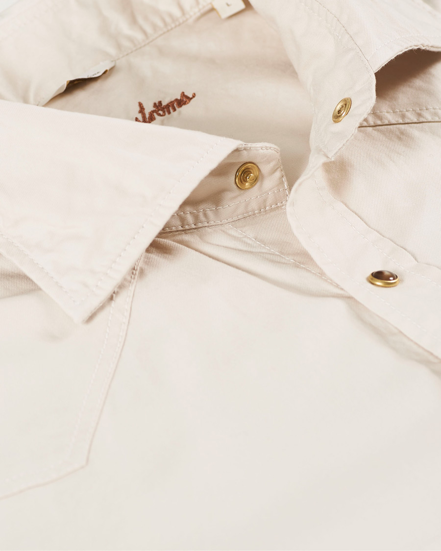 Herr | Skjortor | Stenströms | Slimline Twill Western Shirt Beige