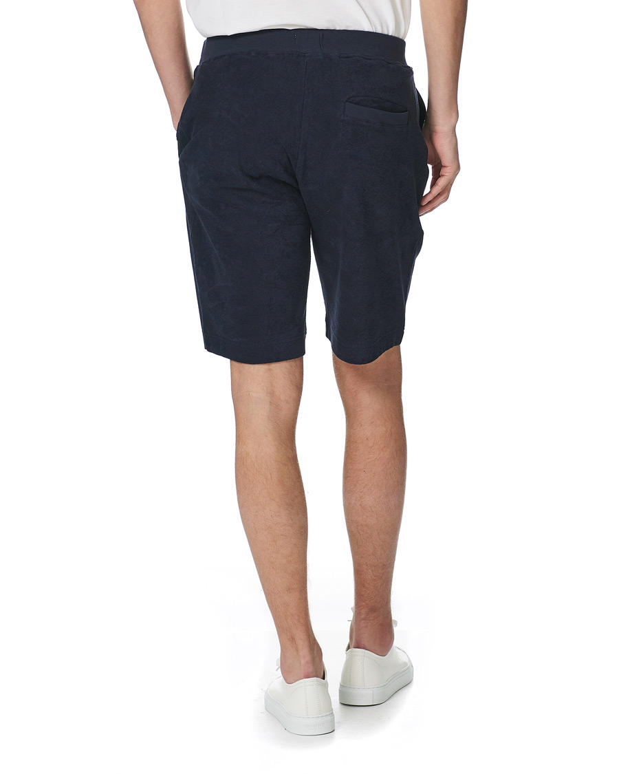 Herr | Shorts | Sunspel | Organic Cotton Towelling Shorts Navy