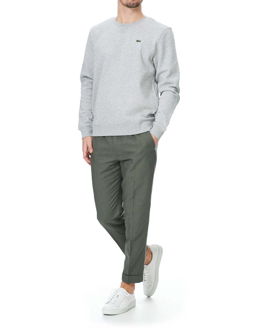 Herr | Tröjor | Lacoste | Crew Neck Sweatshirt Argent Chine