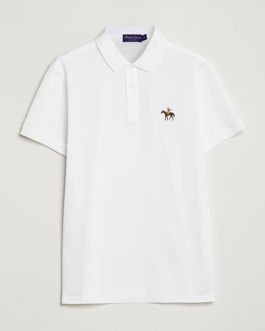 Herr | Pikéer | Ralph Lauren Purple Label | Mercerized Cotton Polo Classic White