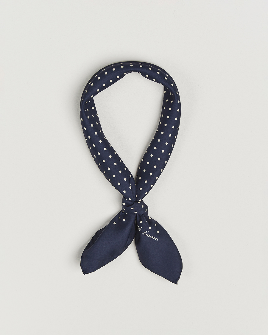 Herr | Scarves | Ralph Lauren Purple Label | Printed Dot Scarf Navy