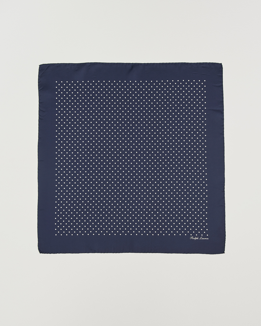 Herr | Scarves | Ralph Lauren Purple Label | Printed Dot Scarf Navy
