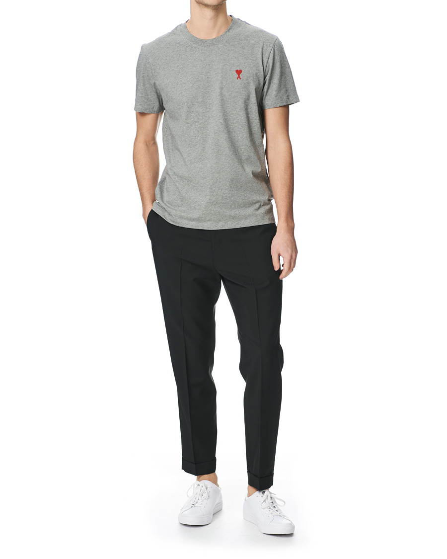 Herr | T-Shirts | AMI | Heart Short Sleeve Tee Heather Grey