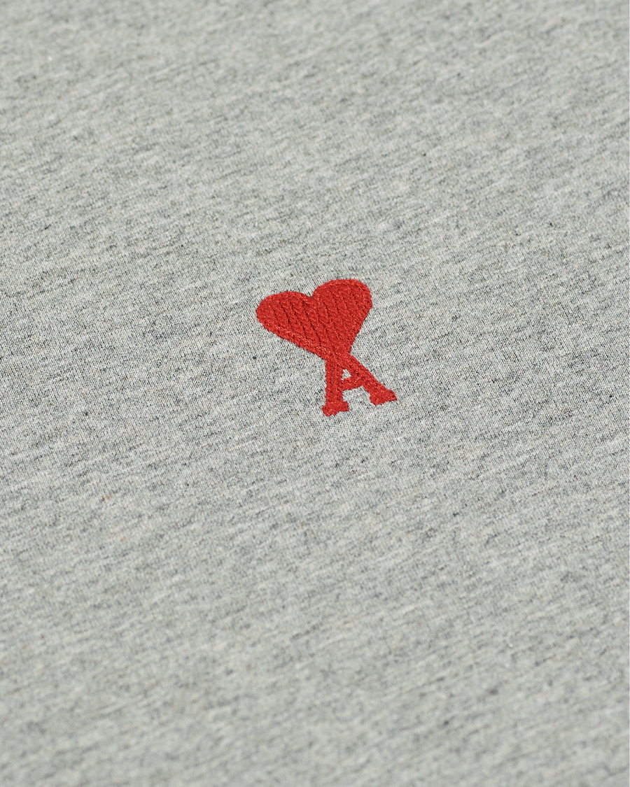 Herr | T-Shirts | AMI | Heart Short Sleeve Tee Heather Grey