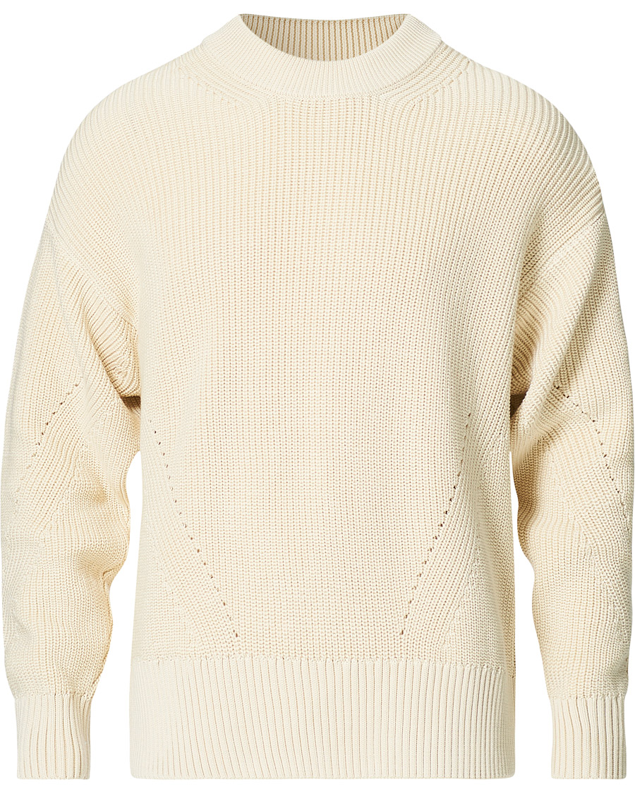 Herr | Tröjor | AMI | Rib Stitch Sailor Sweater Off White