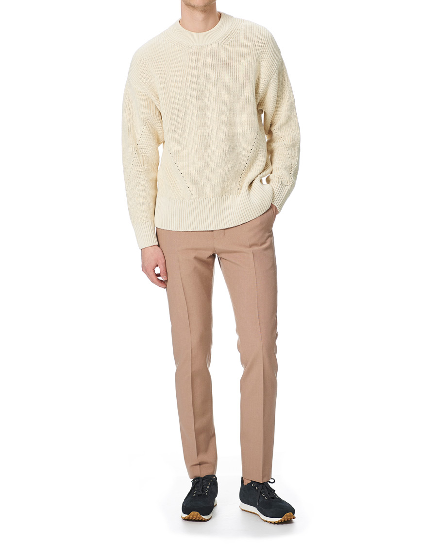 Herr | Tröjor | AMI | Rib Stitch Sailor Sweater Off White