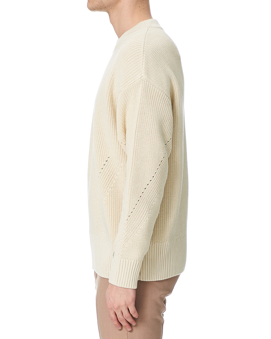 Herr | Tröjor | AMI | Rib Stitch Sailor Sweater Off White