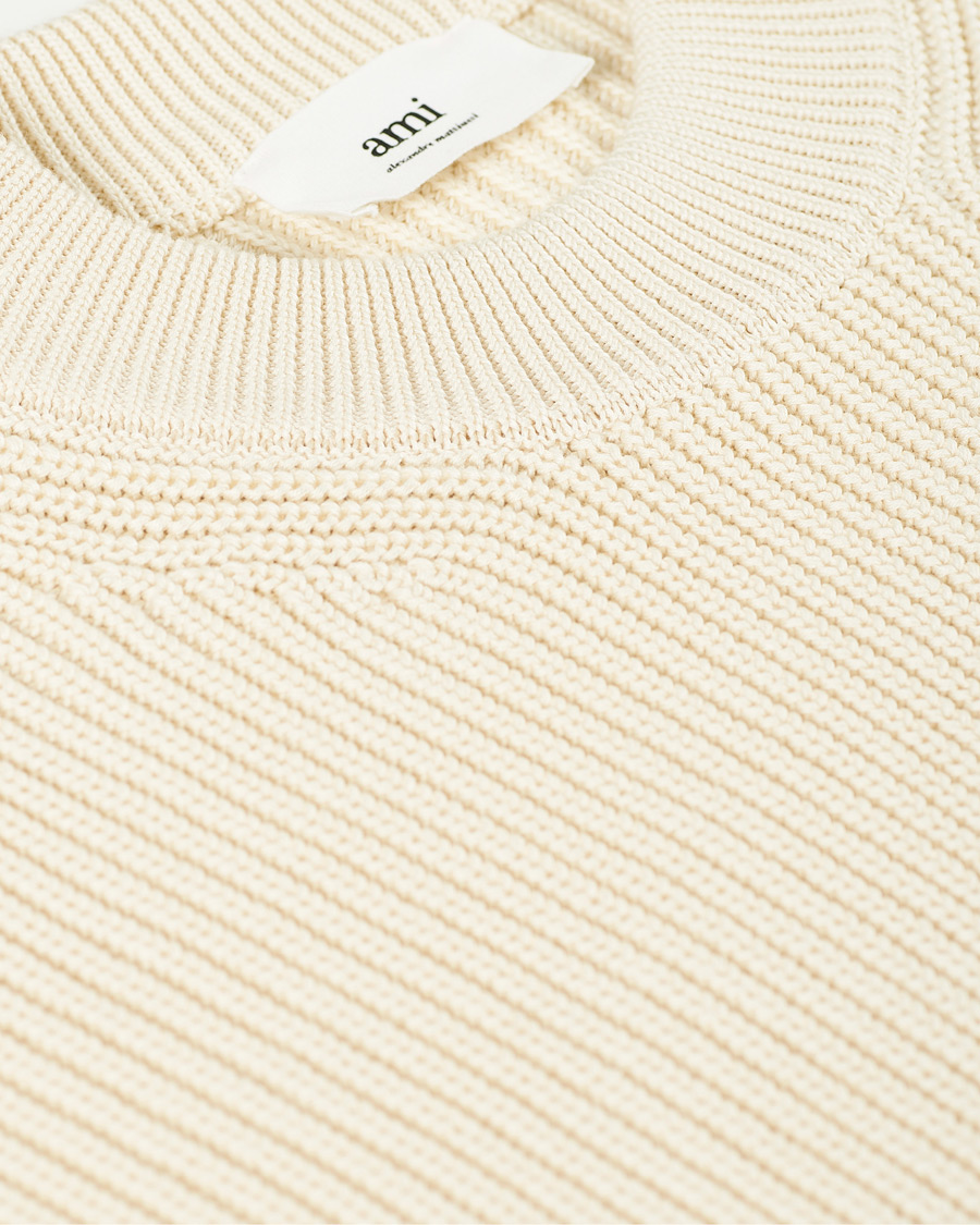 Herr | Tröjor | AMI | Rib Stitch Sailor Sweater Off White