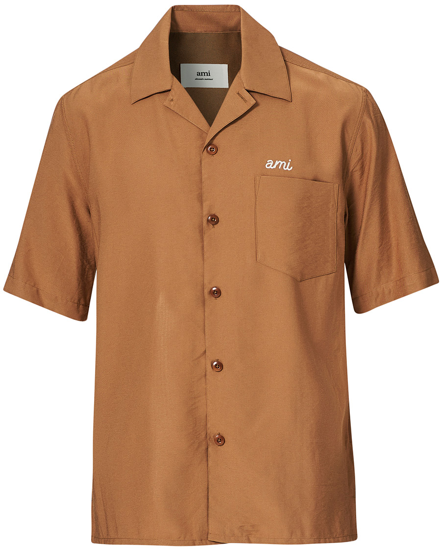 Herr | Skjortor | AMI | Signature Camp Collar Shirt Beige