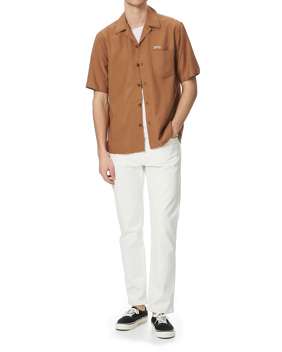 Herr | Skjortor | AMI | Signature Camp Collar Shirt Beige