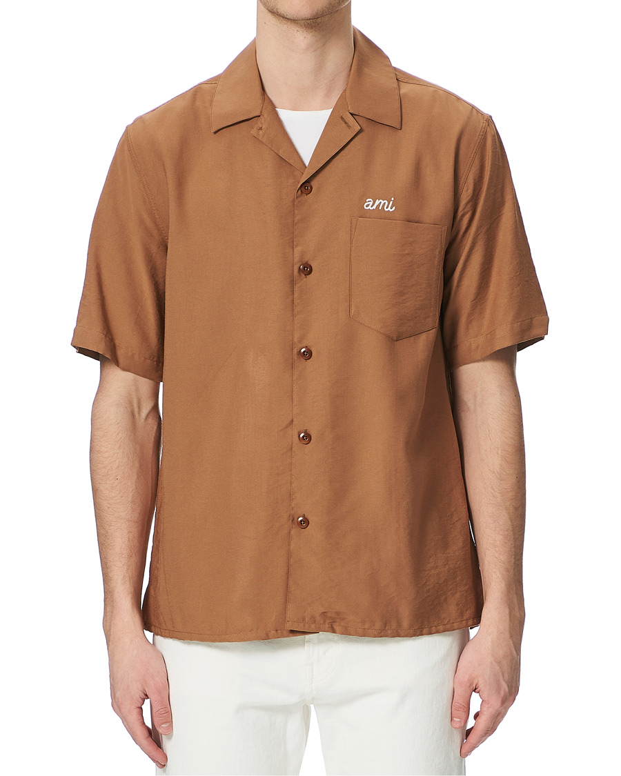 Herr | Skjortor | AMI | Signature Camp Collar Shirt Beige