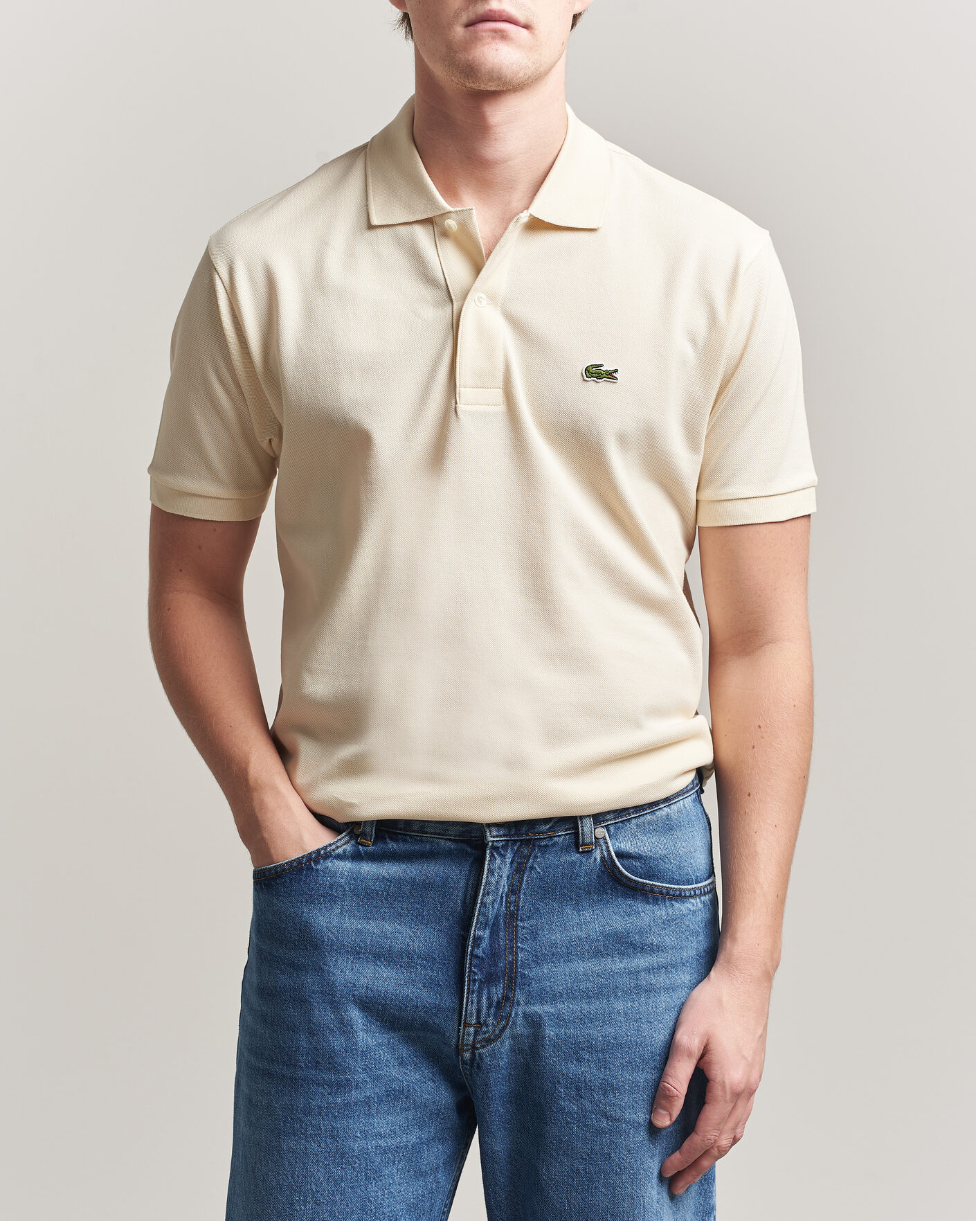 Herr | Pikéer | Lacoste | Original Polo Piké Light Natural
