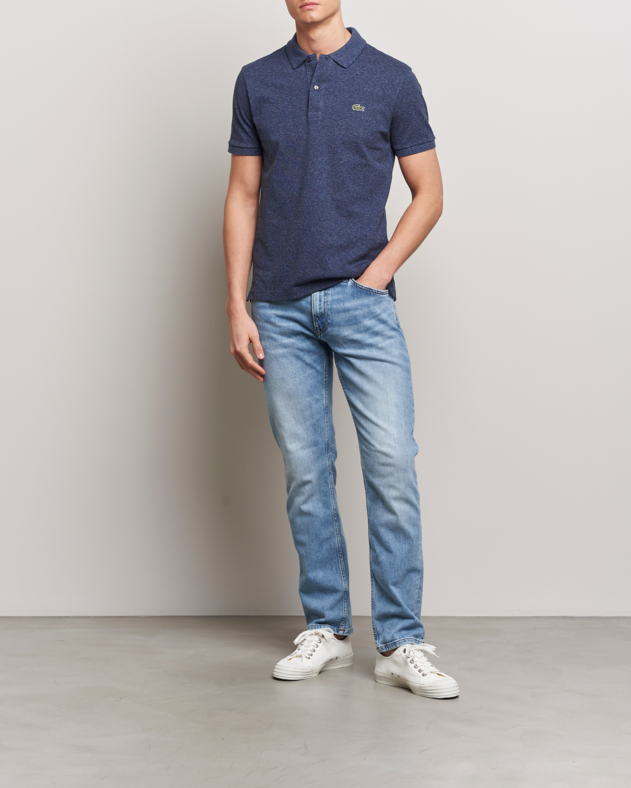 Herr | Pikéer | Lacoste | Slim Fit Polo Piké Heather Nebula