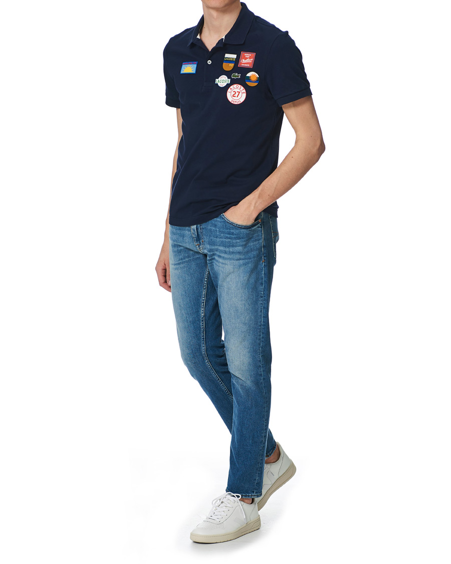 Herr | Pikéer | Lacoste | Original Patch Polo Piké Navy Blue