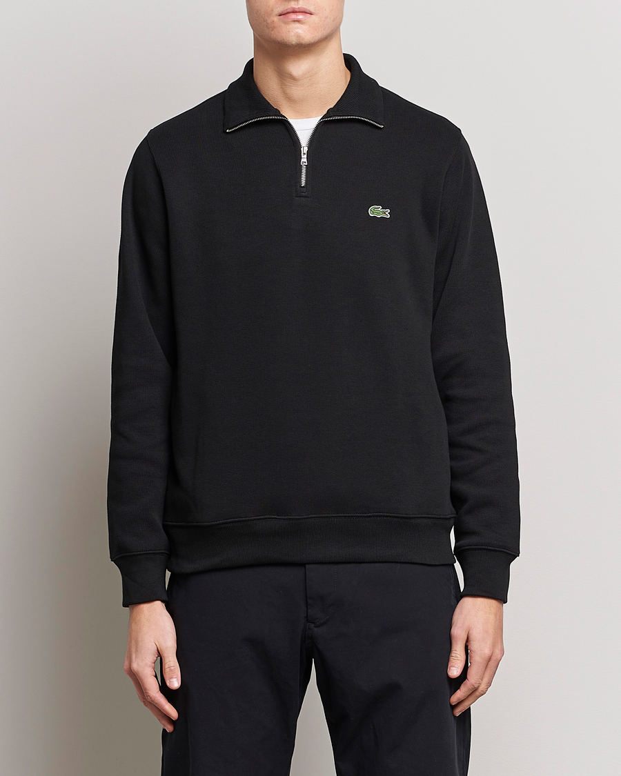 Herr | Kläder | Lacoste | Rib Interlock Half Zip Black