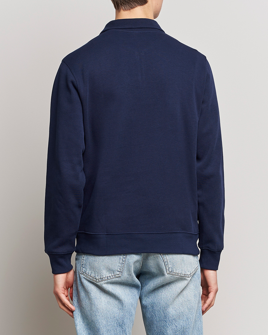 Herr | Tröjor | Lacoste | Rib Interlock Half Zip Navy