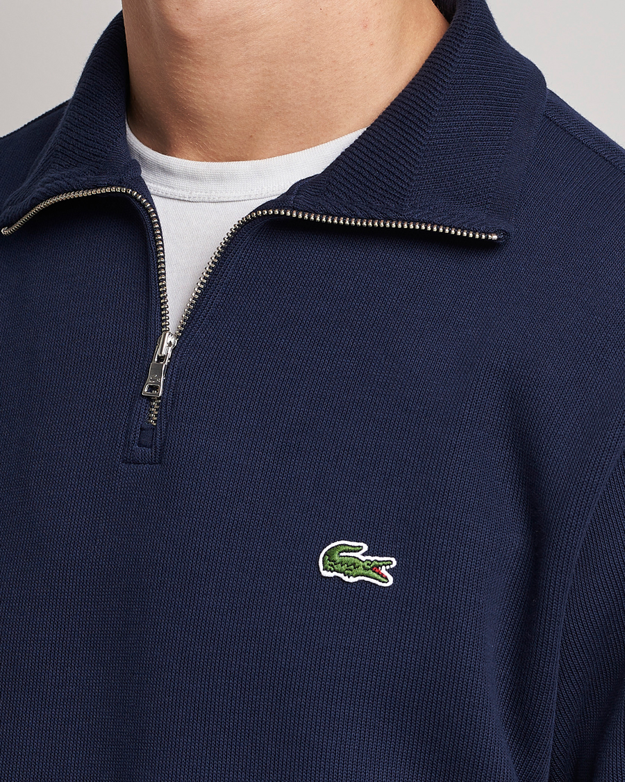 Herr | Tröjor | Lacoste | Rib Interlock Half Zip Navy