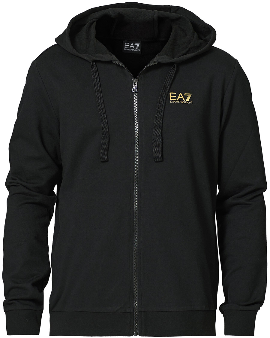 Herr | Tröjor | EA7 | Train Core Full Zip Hoodie Black/Gold