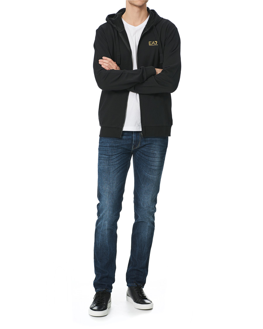 Herr | Tröjor | EA7 | Train Core Full Zip Hoodie Black/Gold