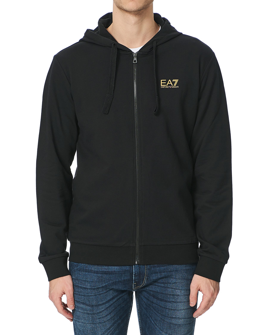 Herr | Tröjor | EA7 | Train Core Full Zip Hoodie Black/Gold