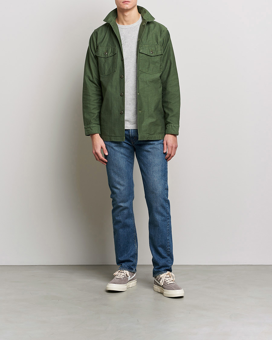 Herr | Byxor | orSlow | Tapered Fit 107 Selvedge Jeans 2 Year Wash