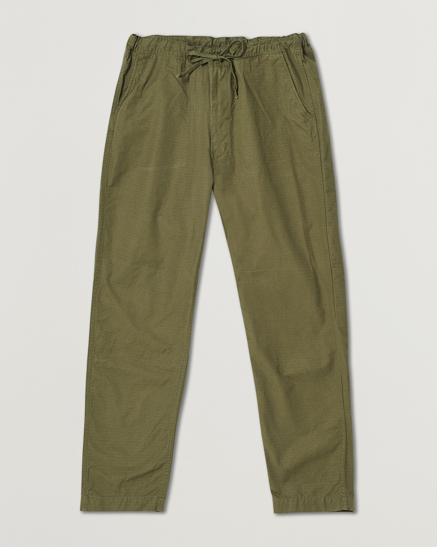 Herr | Byxor | orSlow | New Yorker Pants Army Green