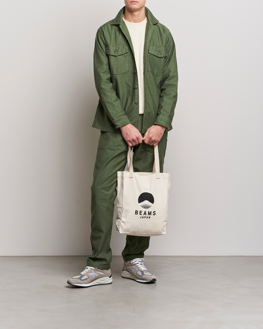 Herr | Skjortor | orSlow | Cotton Sateen US Army Overshirt Green
