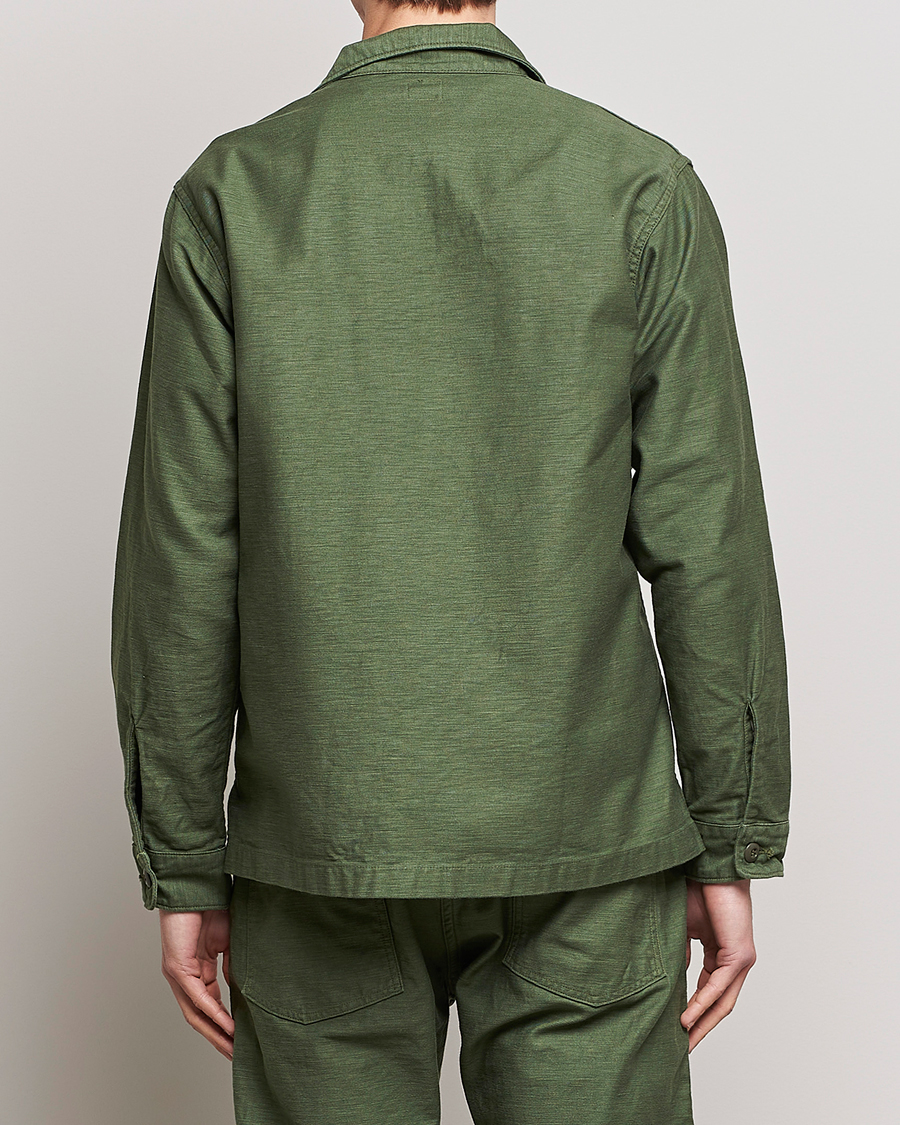 Herr | Skjortor | orSlow | Cotton Sateen US Army Overshirt Green