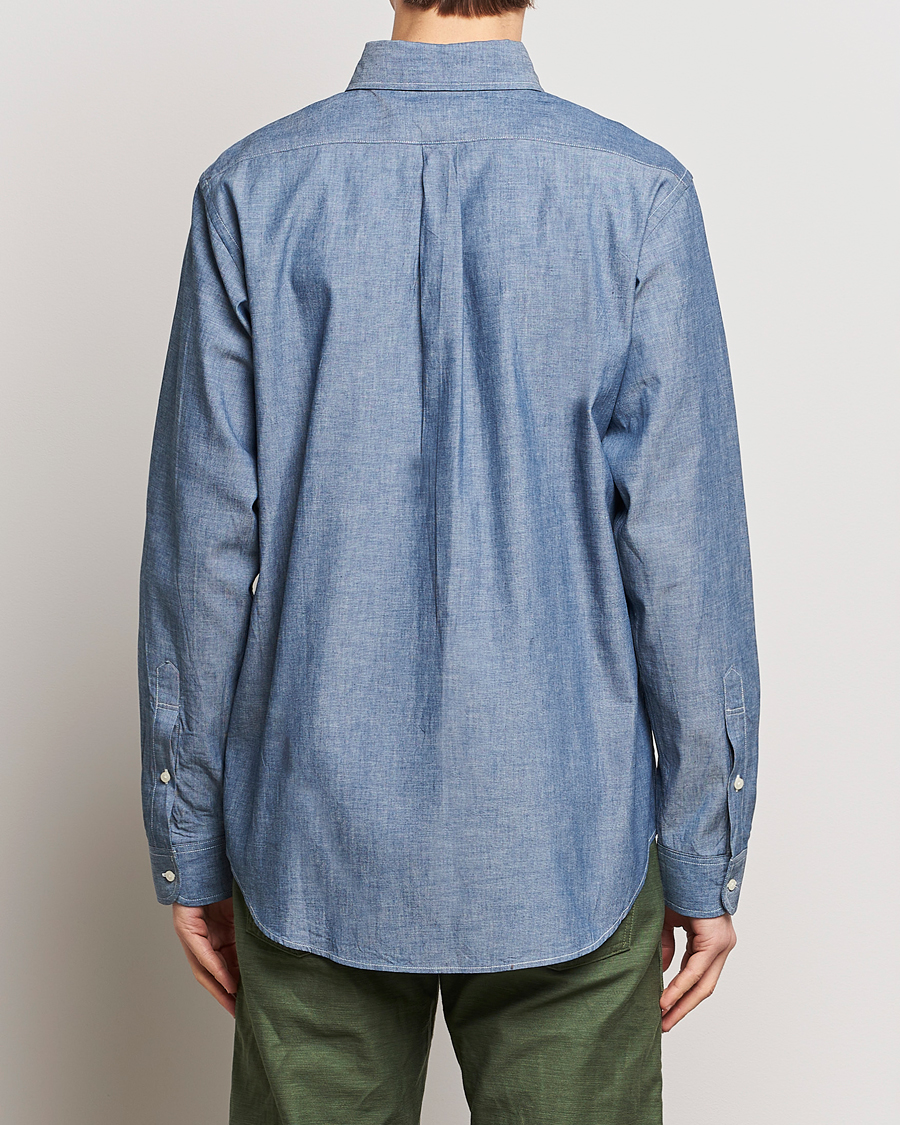 Herr | Skjortor | orSlow | Denim Button Down Shirt Light Blue